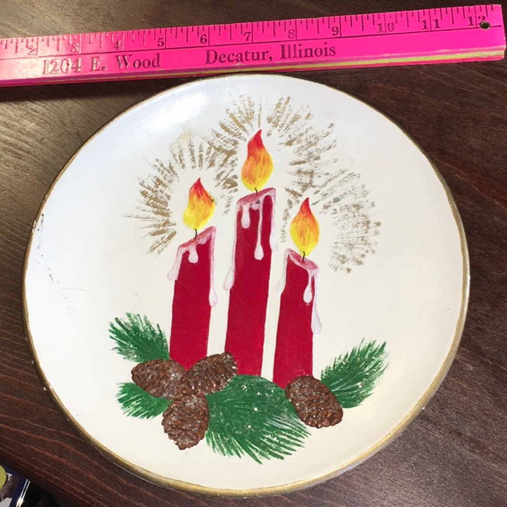 Handmade Christmas Hanging Plate Free with purchase